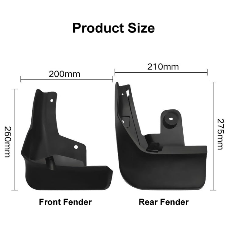 For Toyota Raize / Daihatsu Rocky 2020-2021 4pcs/Set Car Auto Soft Plastic Splash Flaps Fender Guard - Mudguards by buy2fix | Online Shopping UK | buy2fix