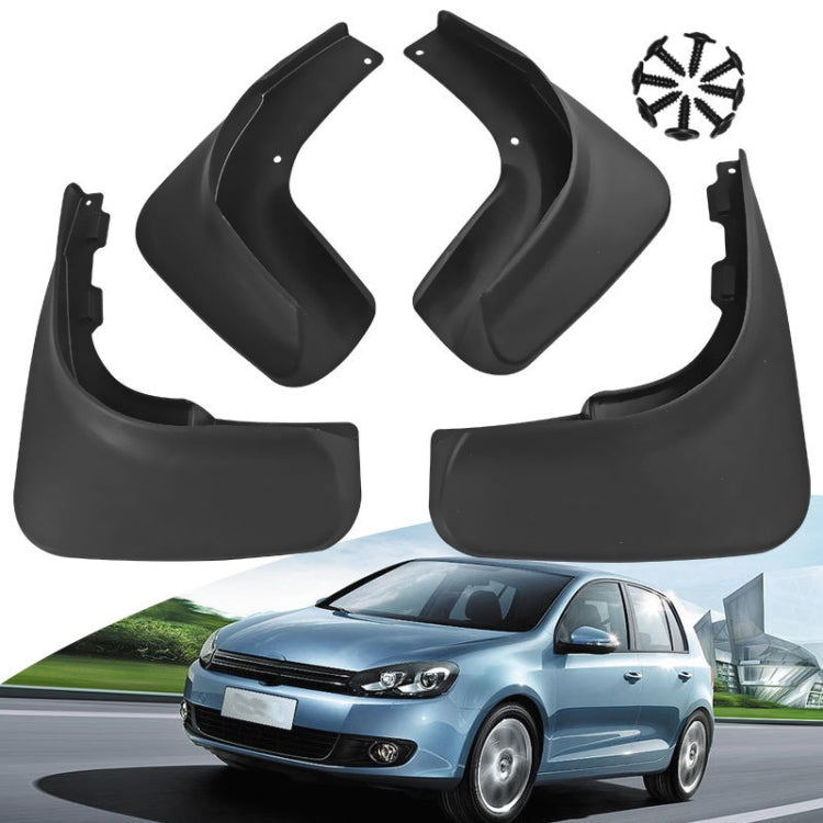 For Volkswagen Golf 6 2009-2013 4pcs/Set Car Auto Soft Plastic Splash Flaps Fender Guard - Mudguards by buy2fix | Online Shopping UK | buy2fix