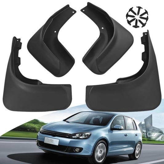For Volkswagen Golf 6 2009-2013 4pcs/Set Car Auto Soft Plastic Splash Flaps Fender Guard - Mudguards by buy2fix | Online Shopping UK | buy2fix