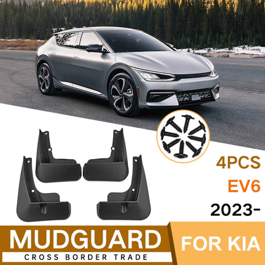 For KIA EV6 2023 4pcs/Set Car Auto Soft Plastic Splash Flaps Fender Guard by buy2fix