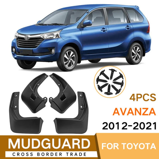 For Toyota Avanza 2012-2021 4pcs/Set Car Auto Soft Plastic Splash Flaps Fender Guard by buy2fix