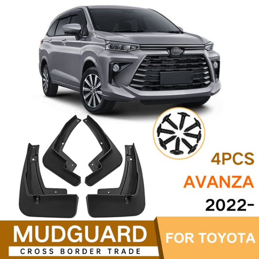 For Toyota Avanza 2022 4pcs/Set Car Auto Soft Plastic Splash Flaps Fender Guard by buy2fix