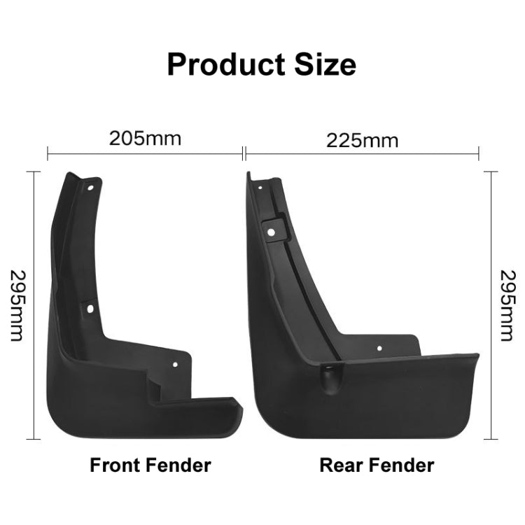 For Toyota Avanza 2022 4pcs/Set Car Auto Soft Plastic Splash Flaps Fender Guard - Mudguards by buy2fix | Online Shopping UK | buy2fix