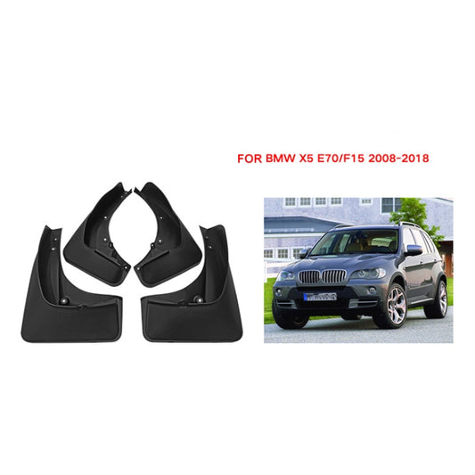 For BMW X5 E70 F15 Normal Edition 2008-2018 4pcs/Set Car Auto Soft Plastic Splash Flaps Fender Guard with Pedal by buy2fix