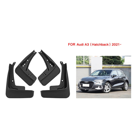 For Audi A3 Hatchback 2021 4pcs/Set Car Auto Soft Plastic Splash Flaps Fender Guard by buy2fix