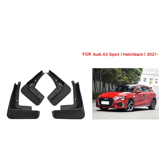 For Audi A3 Hatchback Sport 2021 4pcs/Set Car Auto Soft Plastic Splash Flaps Fender Guard by buy2fix