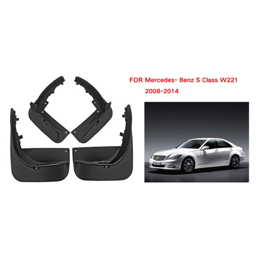 For Mercedes-Benz S-class 2008-2014 4pcs/Set Car Auto Soft Plastic Splash Flaps Fender Guard by buy2fix