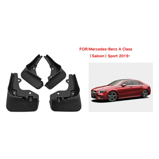 For Mercedes-Benz A-class Sedan Sport 2019-2022 4pcs/Set Car Auto Soft Plastic Splash Flaps Fender Guard by buy2fix