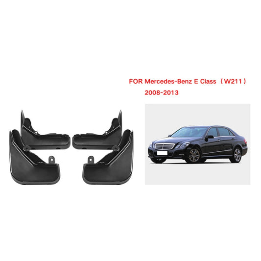 For Mercedes-Benz E-class 2008-2013 4pcs/Set Car Auto Soft Plastic Splash Flaps Fender Guard by buy2fix