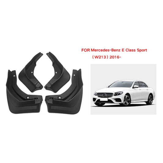 For Mercedes-Benz E-class Sport 2016 4pcs/Set Car Auto Soft Plastic Splash Flaps Fender Guard by buy2fix