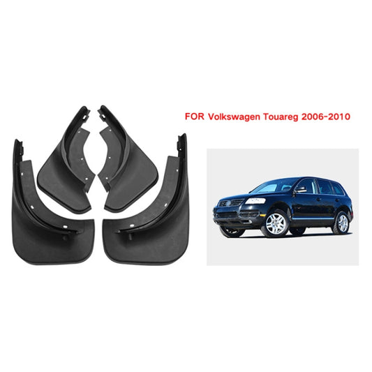 For Volkswagen Touareg 2005-2010 4pcs/Set Car Auto Soft Plastic Splash Flaps Fender Guard, without Wheel Eyebrow by buy2fix