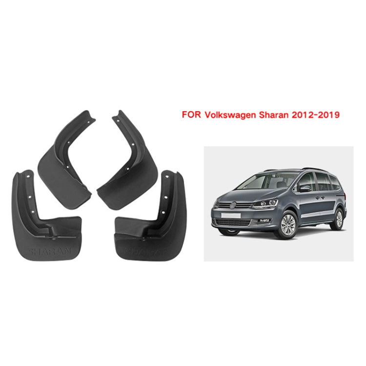 For Volkswagen Sharan 2012-2019 4pcs/Set Car Auto Soft Plastic Splash Flaps Fender Guard - Mudguards by buy2fix | Online Shopping UK | buy2fix