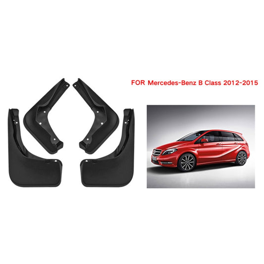 For Mercedes-Benz B-class 2012-2015 4pcs/Set Car Auto Soft Plastic Splash Flaps Fender Guard by buy2fix