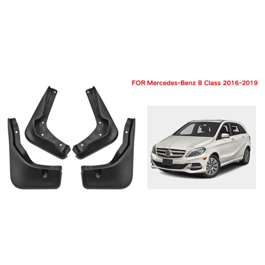 For Mercedes-Benz B-class 2016-2019 4pcs/Set Car Auto Soft Plastic Splash Flaps Fender Guard by buy2fix