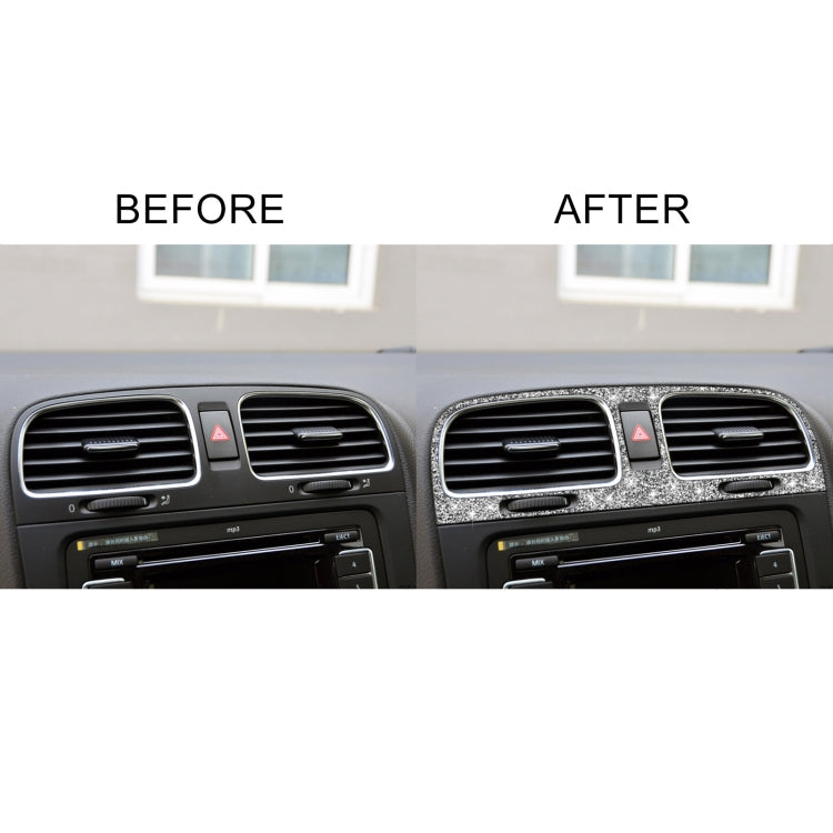 Car Middle Air Outlet Diamond Decoration Cover Sticker for Volkswagen Golf 6 2008-2012, Left and Right Drive by buy2fix