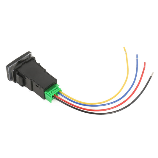 TS-202 For Toyota Blue-green Light Car Small Dual Control Switch with Lock by buy2fix