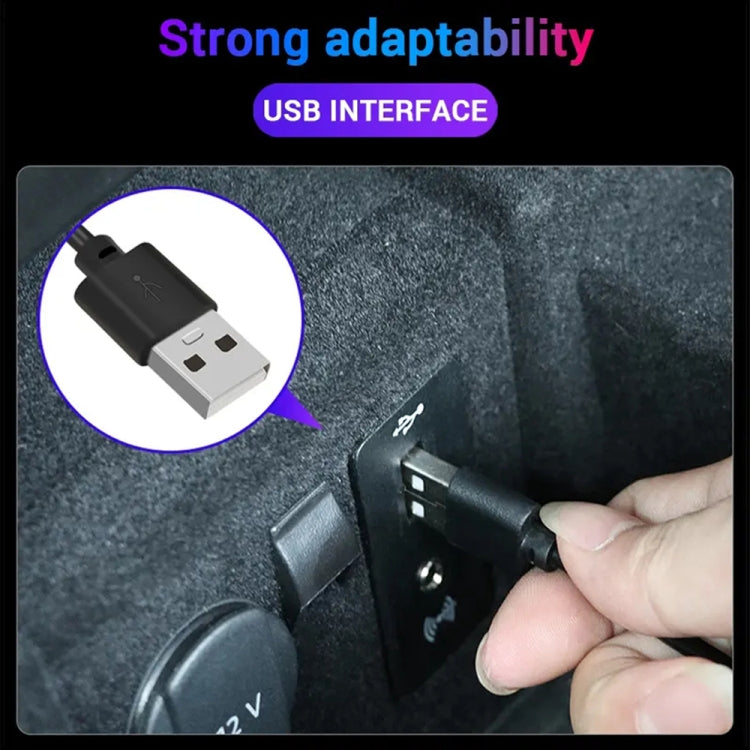 Car 4 in 1 USB RGB Foot LED Atmosphere Light (White Light) - Atmosphere lights by buy2fix | Online Shopping UK | buy2fix