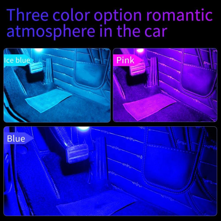 Car 4 in 1 USB RGB Foot LED Atmosphere Light (White Light) - Atmosphere lights by buy2fix | Online Shopping UK | buy2fix