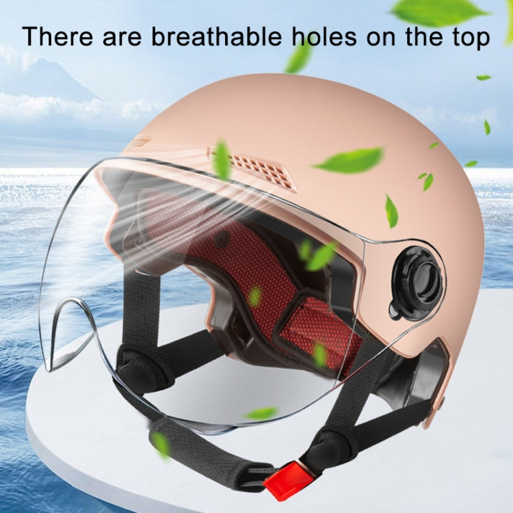 BY-1292 Unisex Motorcycle Frosted Protective Short Mirror Half Helmet (Black) by buy2fix