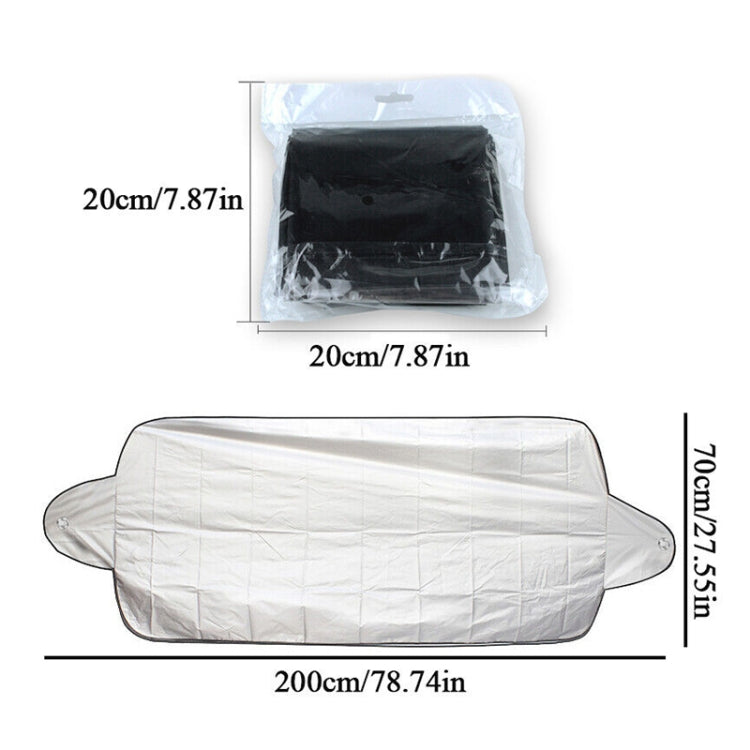 BY-689 Car Sunshine Frost Snow Protect Front Windshield Cover, Size: 200x70cm - Aluminum Film PEVA by buy2fix | Online Shopping UK | buy2fix