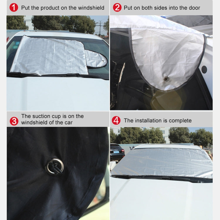 BY-689 Car Sunshine Frost Snow Protect Front Windshield Cover, Size: 200x70cm - Aluminum Film PEVA by buy2fix | Online Shopping UK | buy2fix