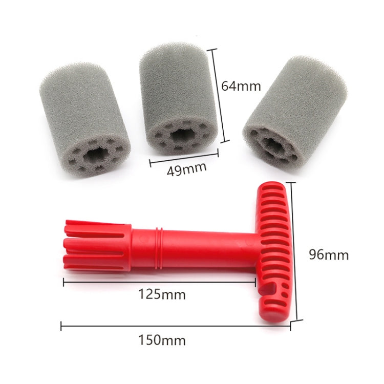 Car Embedded Replaceable Sponge Tire Screw Cleaning Brush - Car washing supplies by buy2fix | Online Shopping UK | buy2fix