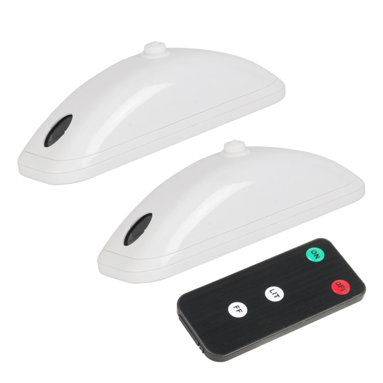 H901 2pcs / Pack Car Remote Pilot Light Warning Light Dual Flash Light (White) - Warning Lights by buy2fix | Online Shopping UK | buy2fix