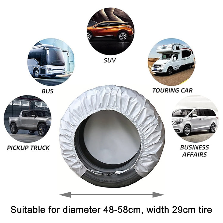 4pcs / Set Car Tire 420D Oxford Cloth Protective Cover, Diameter: 48-58cm, Width: 29cm - Window Foils & Solar Protection by buy2fix | Online Shopping UK | buy2fix