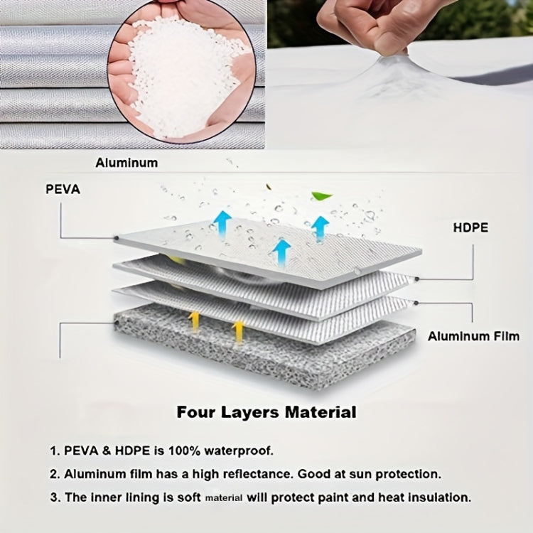 4pcs / Set Car Tire 420D Oxford Cloth Protective Cover, Diameter: 48-58cm, Width: 29cm - Window Foils & Solar Protection by buy2fix | Online Shopping UK | buy2fix