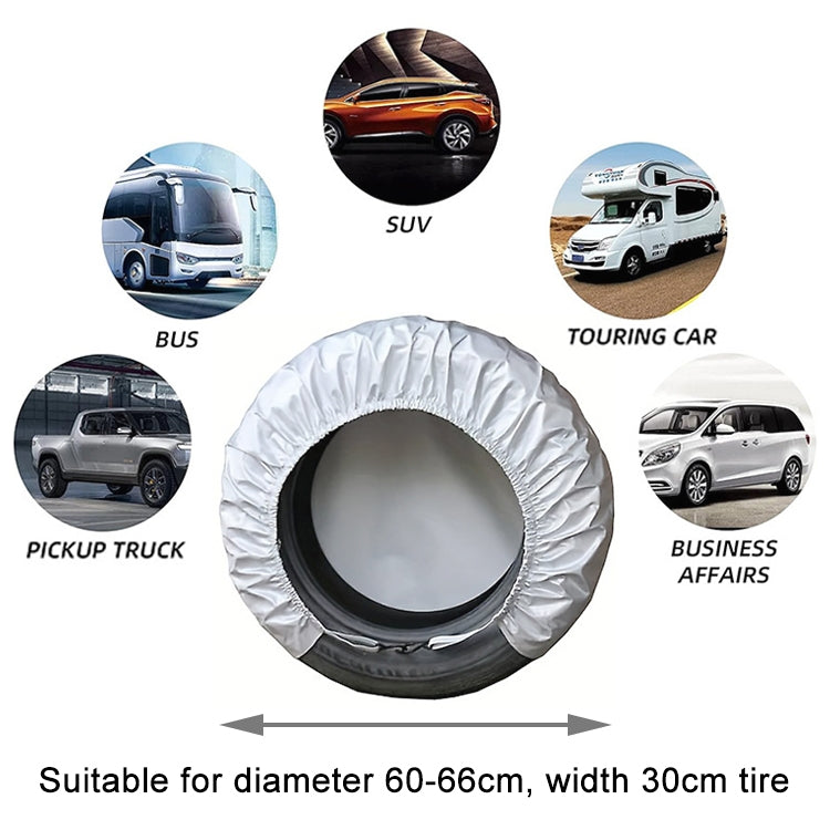4pcs / Set Car Tire 420D Oxford Cloth Protective Cover, Diameter: 60-66cm, Width: 30cm - Window Foils & Solar Protection by buy2fix | Online Shopping UK | buy2fix