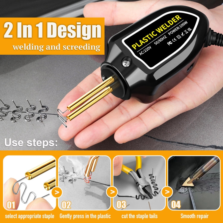 Hot Stapler Plastic Welding Machine Car Bumper Repair Kit Plier, EU Plug - Hand Tool Sets by buy2fix | Online Shopping UK | buy2fix