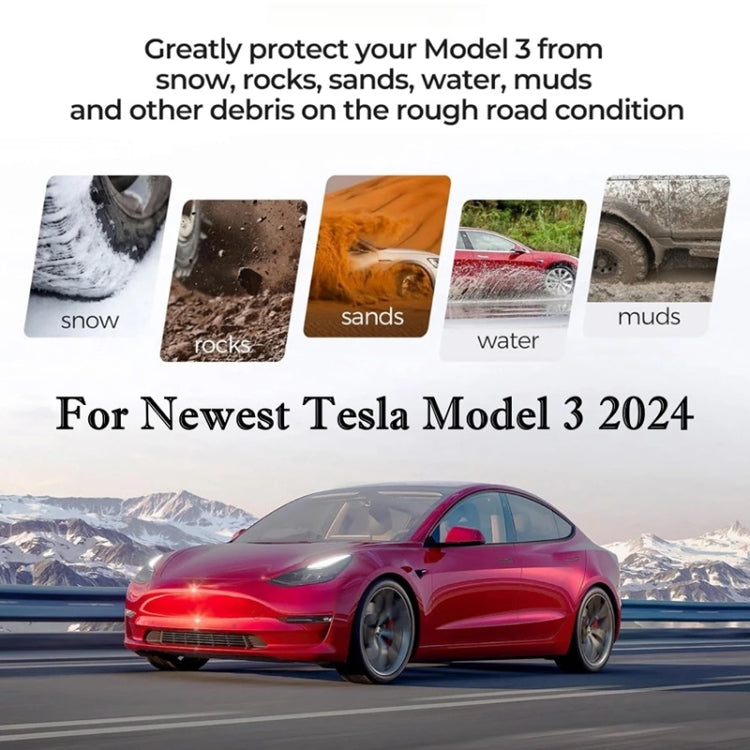 For Tesla Model 3 2024 4pcs/Set Car Fenders Mud Flap Modification Accessories by buy2fix