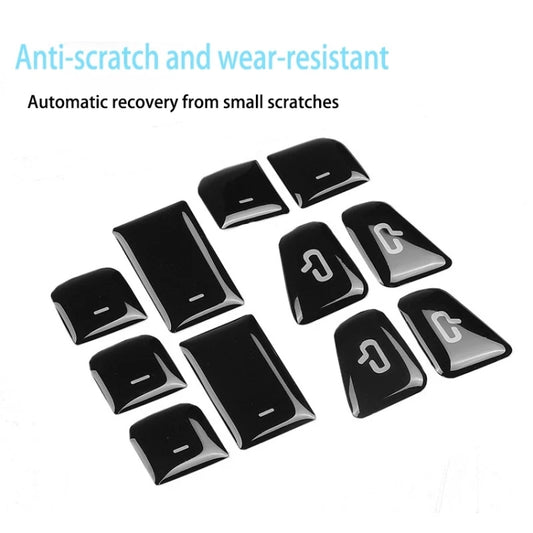 For Tesla Model 3 / Y 11pcs / Set Car Window Lift Button PU Adhesive Decorative Sticker by buy2fix