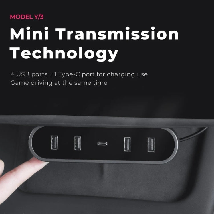 For Tesla Model Y / 3 2021-2023 Foldable Hidden Smart Docking Station Behind The Car Screen - Car Charger by buy2fix | Online Shopping UK | buy2fix