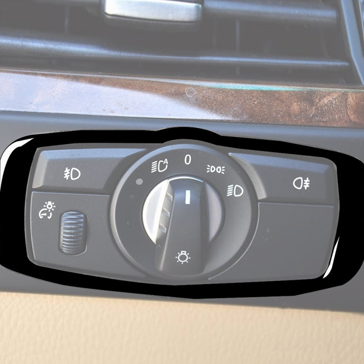 Car Headlight Switch Frame Decorative Sticker for BMW 2008-2013 X5 E70 / X6 E71 / 5 Series E60 2008-2010, Left and Right Drive Universal(Black) by buy2fix
