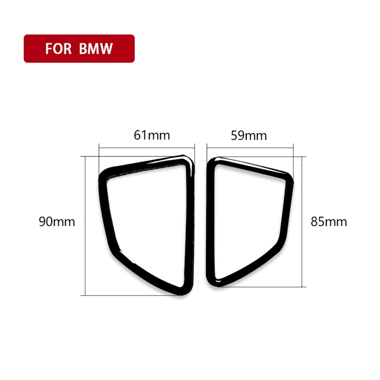 2pcs / Set Car Right Drive Dashboard Air Outlet Frame Decorative Sticker for BMW X5 E70 / X6 E71 2008-2013, Left and Right Drive Universal(Black) - Car Interior Mouldings by buy2fix | Online Shopping UK | buy2fix