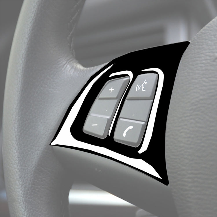 Car Steering Wheel Buttons Decorative Sticker for BMW E70 X5 2008-2013, Left and Right Drive Universal(Black) by buy2fix