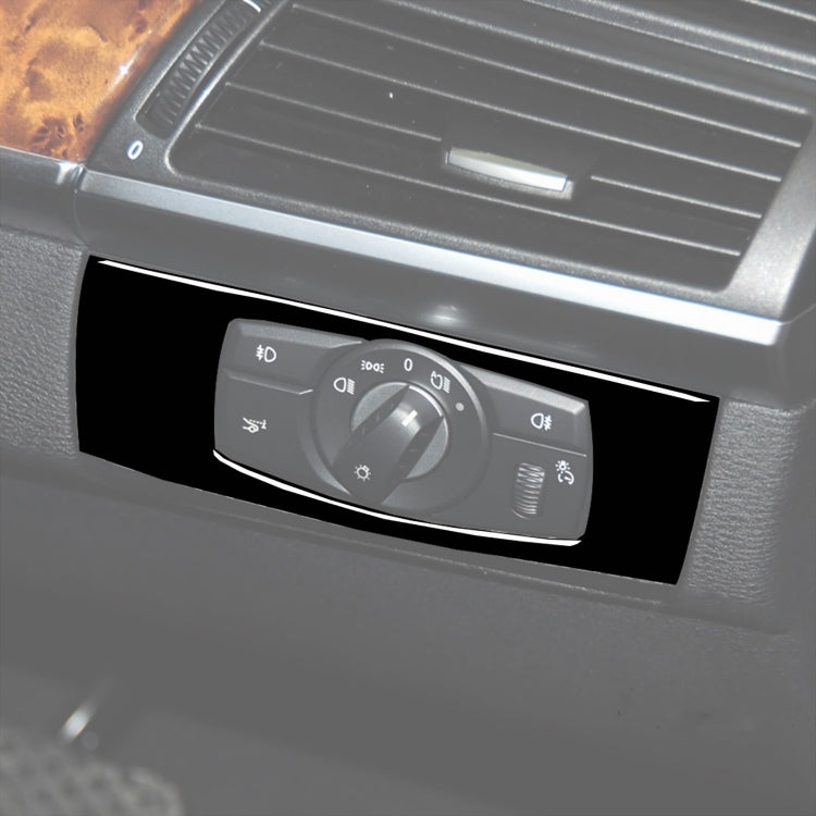 Car Right Drive Headlight Switch Panel Decorative Sticker for BMW E70 X5 / E71 X6 2008-2013(Black) by buy2fix