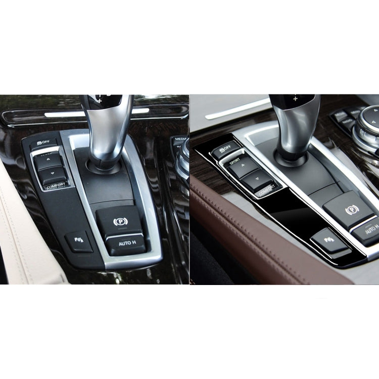 Car Left Drive Gear Panel Single Key Decorative Sticker for BMW Series 5 F10 2011-2017(Black) - Car Interior Mouldings by buy2fix | Online Shopping UK | buy2fix