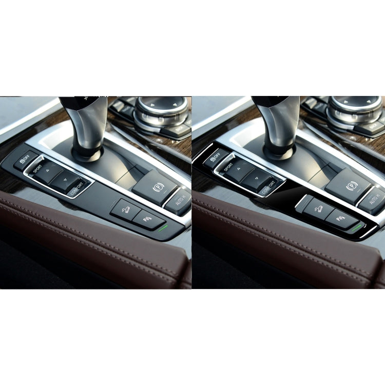 Car Left Drive Gear Panel Double Key Decorative Sticker for BMW Series 5 F10 2011-2017(Black) - Car Interior Mouldings by buy2fix | Online Shopping UK | buy2fix