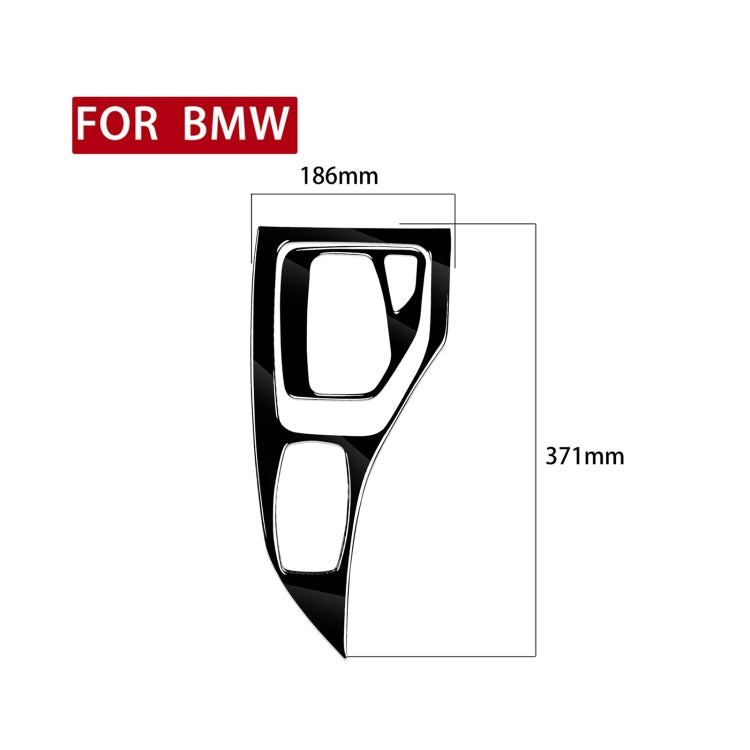 2pcs / Set Car Right Drive Gear Panel Decorative Sticker for BMW X1 E84 2011-2015(Black) - Car Interior Mouldings by buy2fix | Online Shopping UK | buy2fix