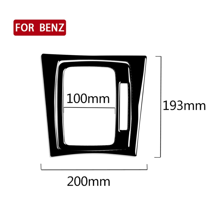 For Mercedes-Benz W204 C-class 2007-2013 Car Right Drive Gear Panel Decorative Sticker Set (Black) - Car Interior Mouldings by buy2fix | Online Shopping UK | buy2fix