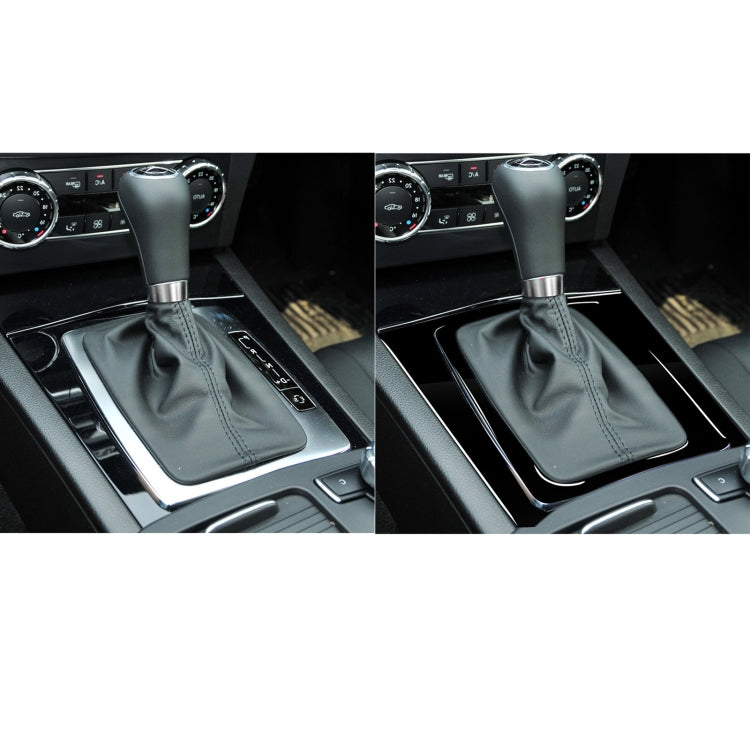 For Mercedes-Benz W204 C-class 2007-2013 Car Right Drive Gear Panel Decorative Sticker Set (Black) - Car Interior Mouldings by buy2fix | Online Shopping UK | buy2fix