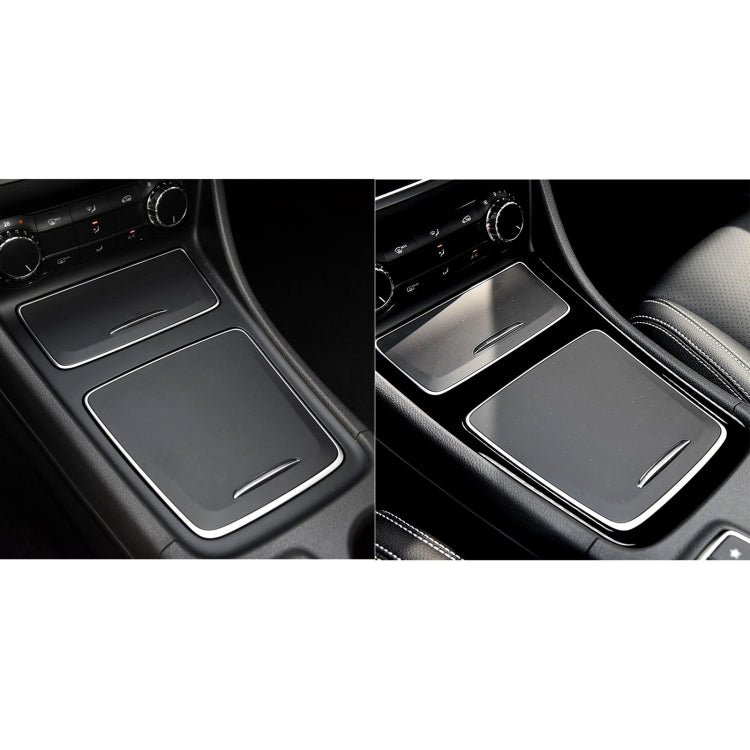 Car Central Control Storage Box Frame Decorative Sticker For Mercedes-Benz A-class 2013-2018 / CLA 2013-2017 / GLA 2015-2018, Left and Right Drive Universal(Black) by buy2fix