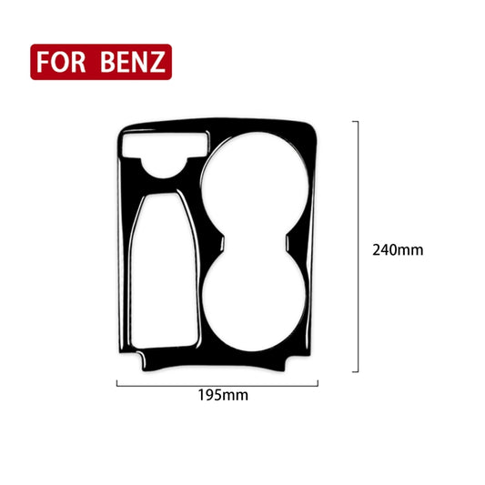 Car Left Drive Central Armrest Box Cup Holder Frame Decorative Sticker For Mercedes-Benz GLK 2008-2015 (Black) by buy2fix