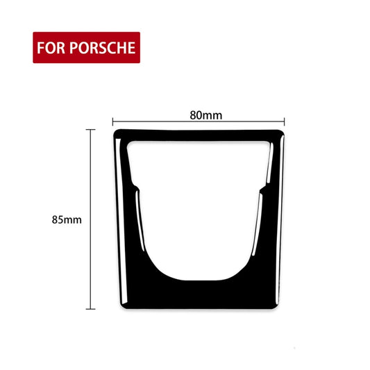 For Porsche Macan 2014-2021 Car Electronic Handbrake Panel Decorative Sticker, Left and Right Drive Universal (Black) by buy2fix