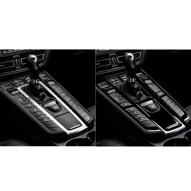 For Porsche Macan 2014-2021 Car Gear Panel Decorative Sticker 5pcs / Set, Left and Right Drive Universal (Black) by buy2fix