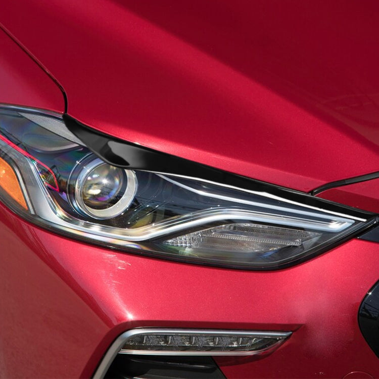 Pair Car Lamp Eyebrow Soft Decorative Sticker for Hyundai Elantra 2016-2018 (Black) by buy2fix