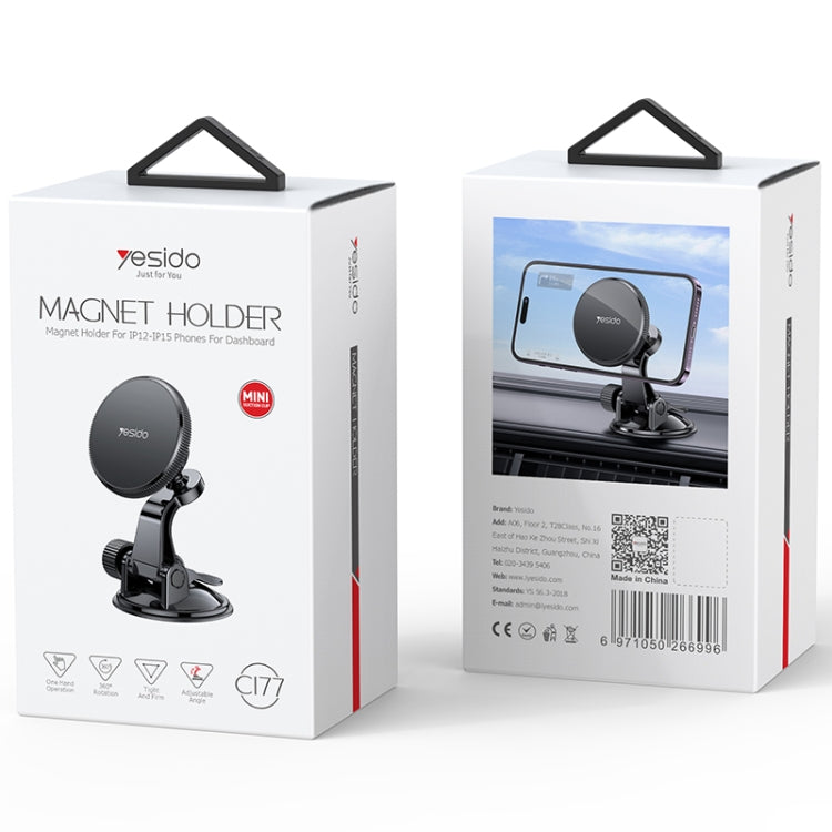 Yesido C177 Mini Suction Cup Type Magsafe Magnetic Car Holder - Universal Car Holders by Yesido | Online Shopping UK | buy2fix