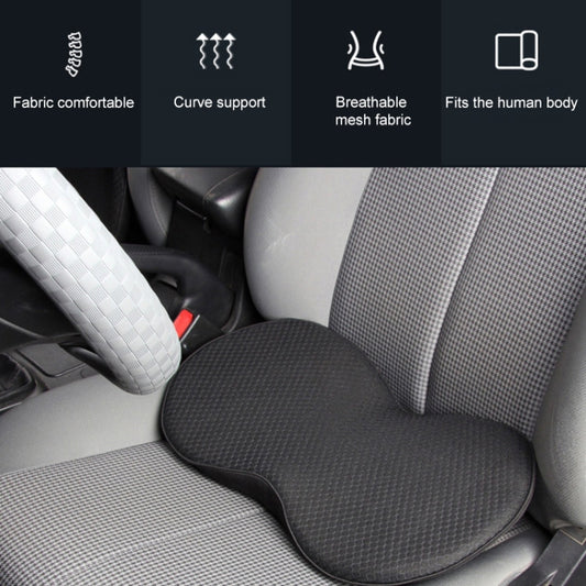 Car mini Seat Cushion Breathable Lumbar Seat Mat (Black) by buy2fix